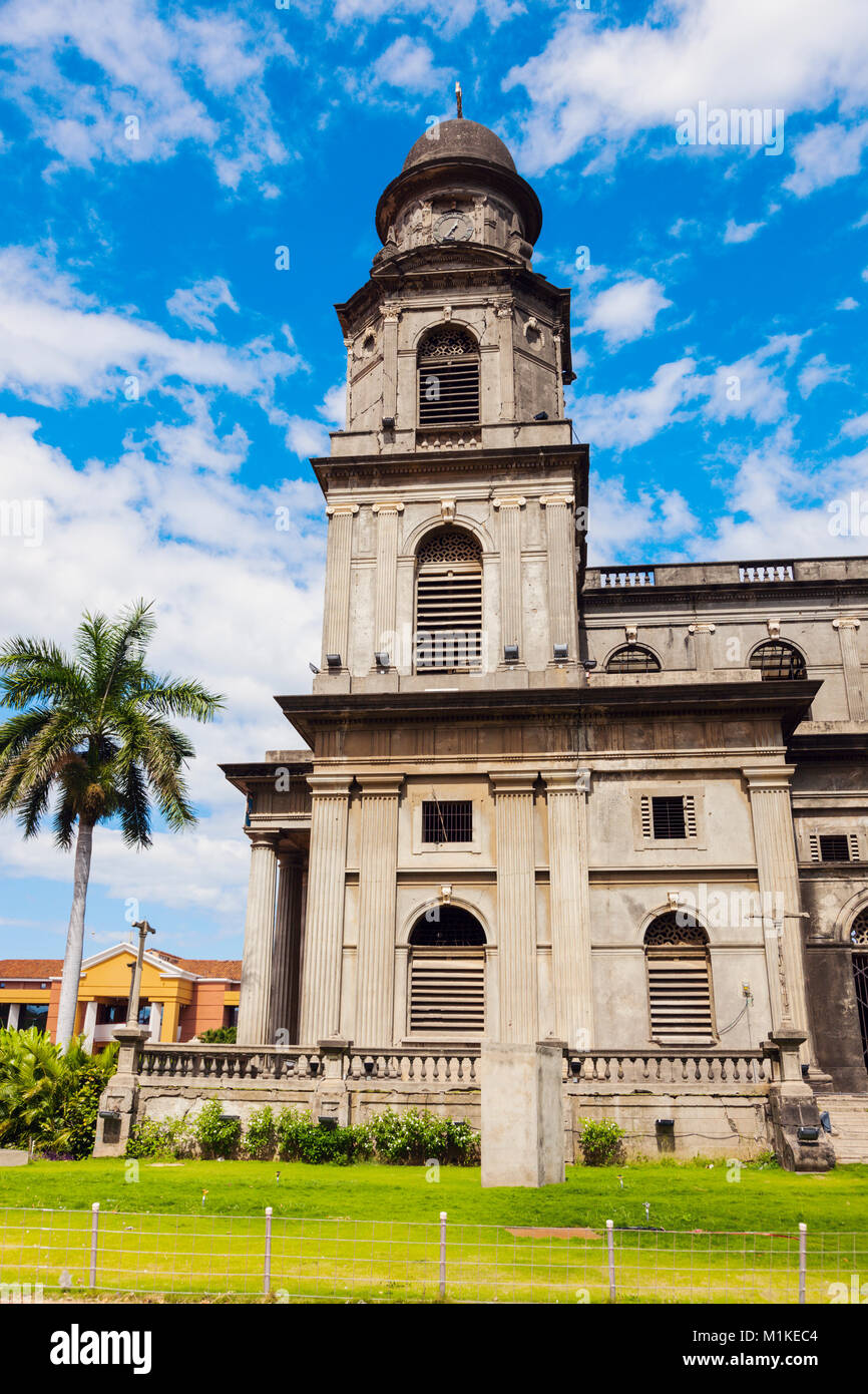 Old Cathedral of Managua. Managua, Nicaragua. Stock Photo