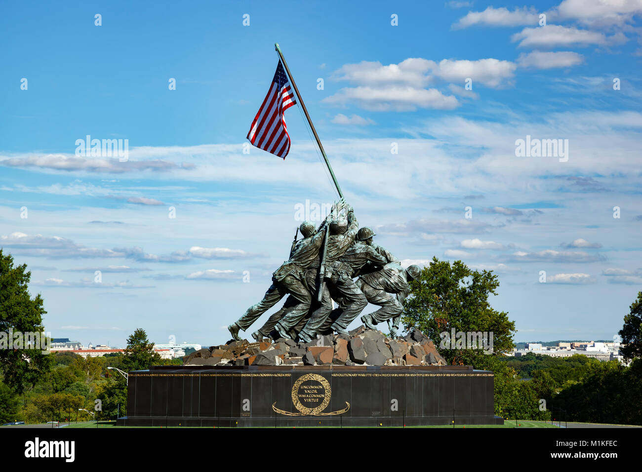 Iwo Jima Memorial (U.S. Marine Corps War Memorial), Arlington, Virginia (Washington, District of Columbia USA) Stock Photo
