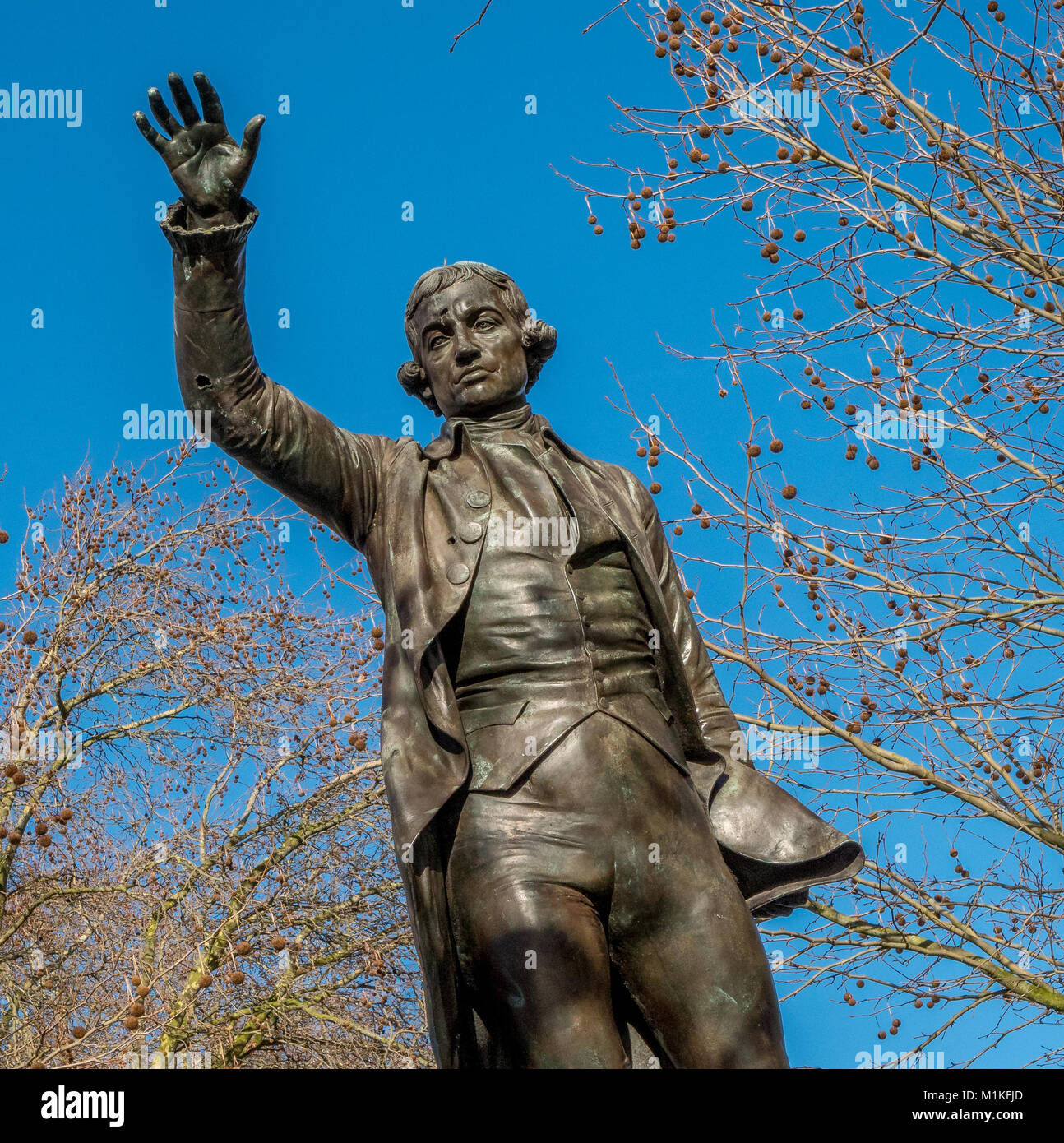 Bronze sculpture of Edmund Burke the Irish political polymath who