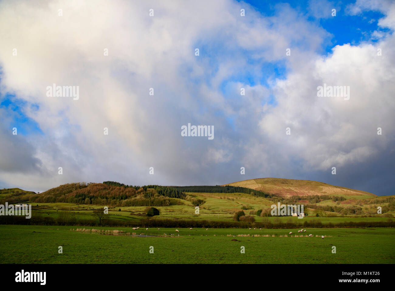 Whitewell, Clitheroe, Lancashire, UK. 31st January, 2018. Shower clouds, Whitewell, Clitheroe, Lancashire. Credit: John Eveson/Alamy Live News Stock Photo