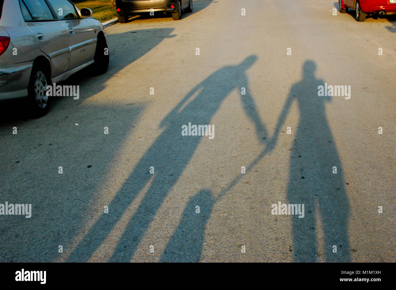 Man girl street shadows hires stock photography and images Alamy