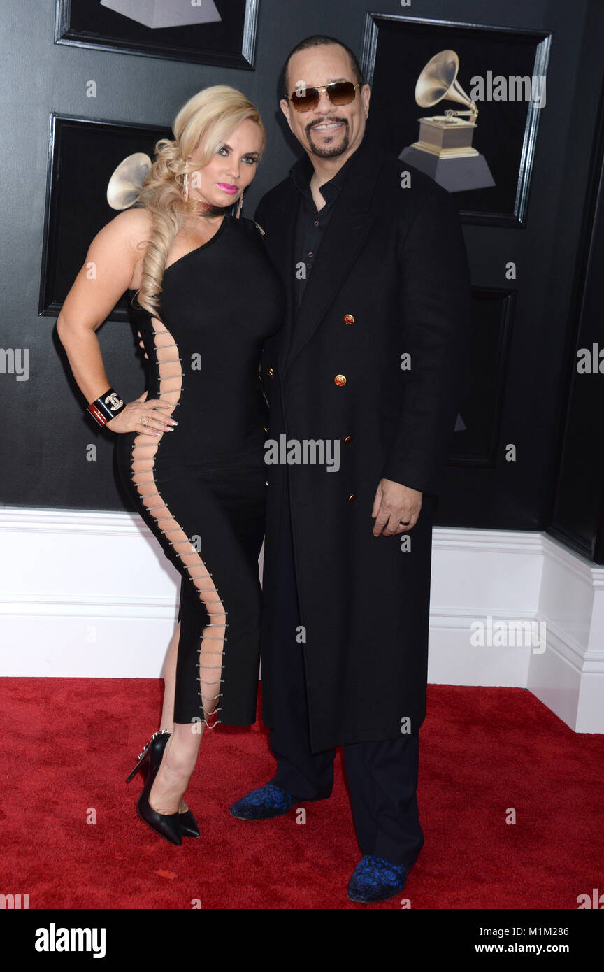 Coco Austin and IceT attend the 60th Annual Grammy Awards 2018 at Madison Square Garden on