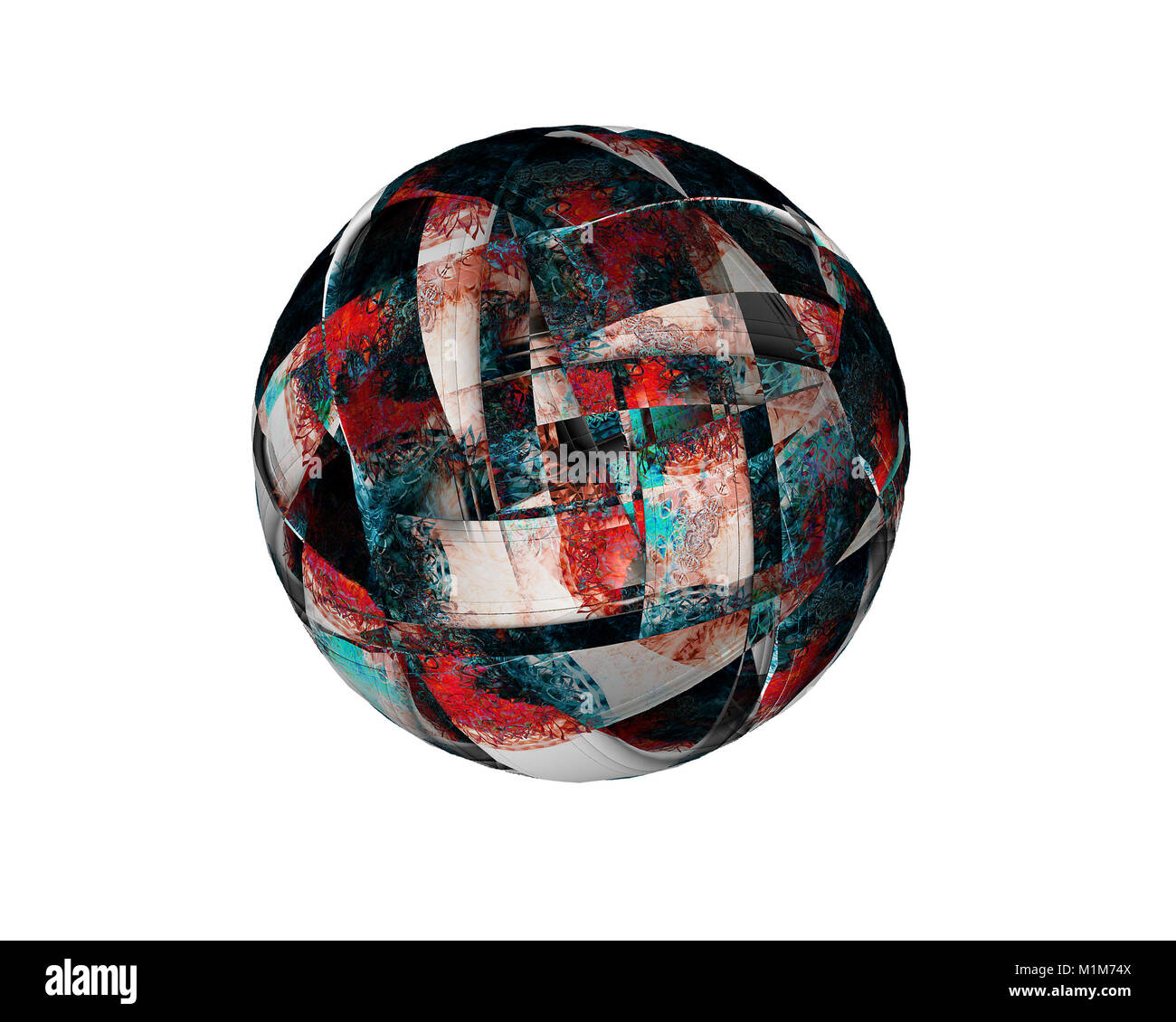 Digital art of a concentric ball Stock Photo