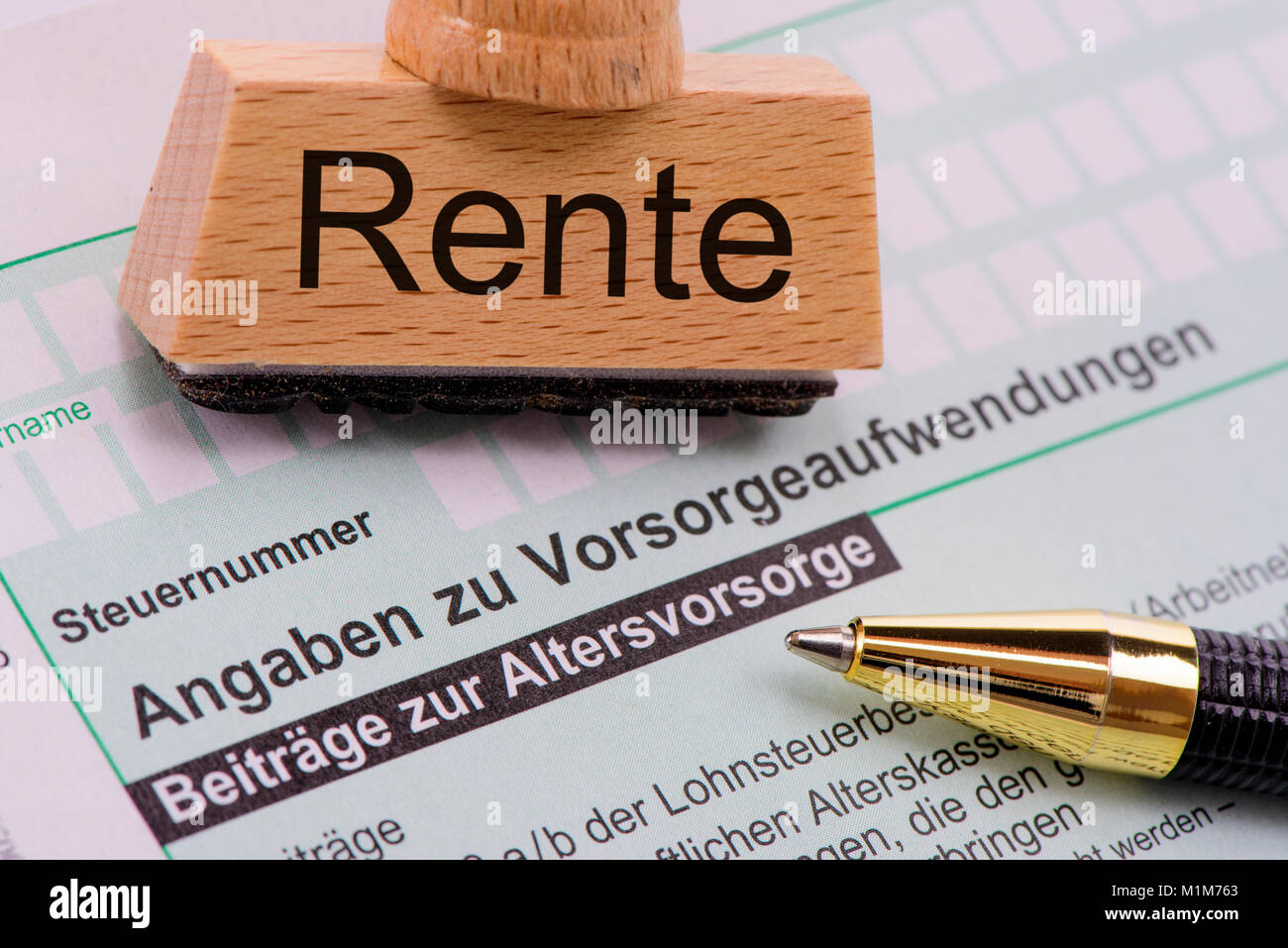 Steuerformular für Finanzamt Stock Photo