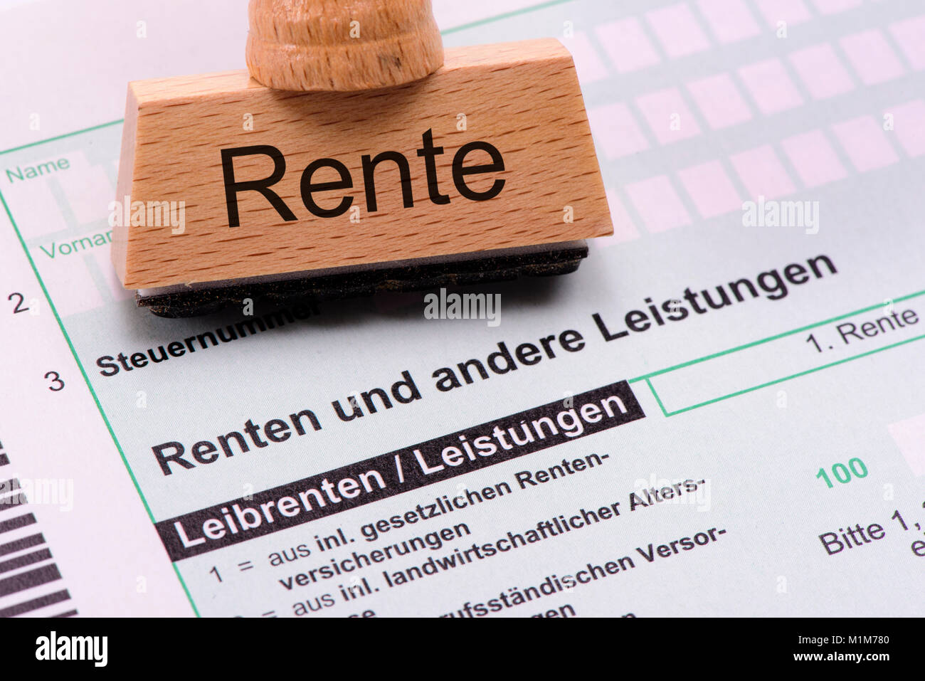 Steuerformular für Finanzamt Stock Photo