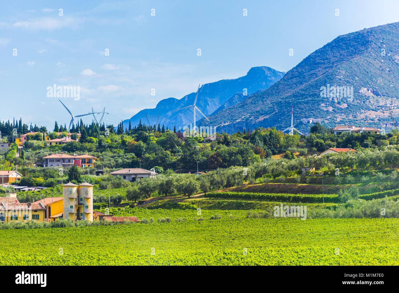 picturesque village landscape in the Alps Italy Stock Photo - Alamy
