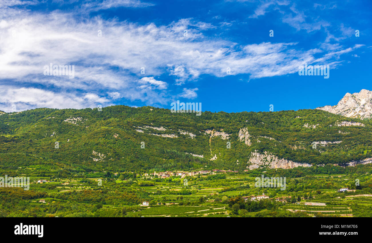 picturesque village landscape in the Alps Italy Stock Photo - Alamy