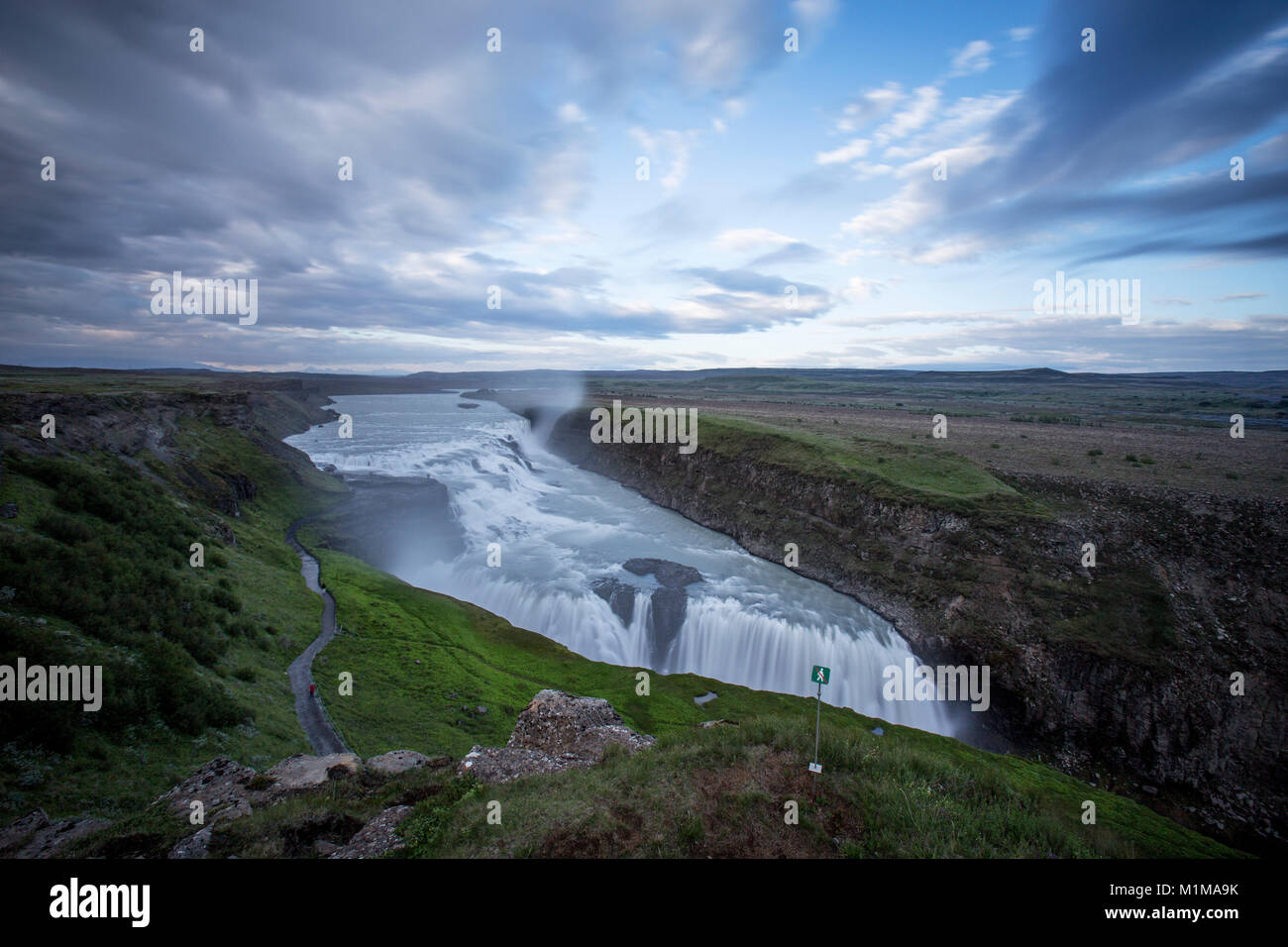 Gullfoss waterfall on the Golden circle in Iceland Stock Photo