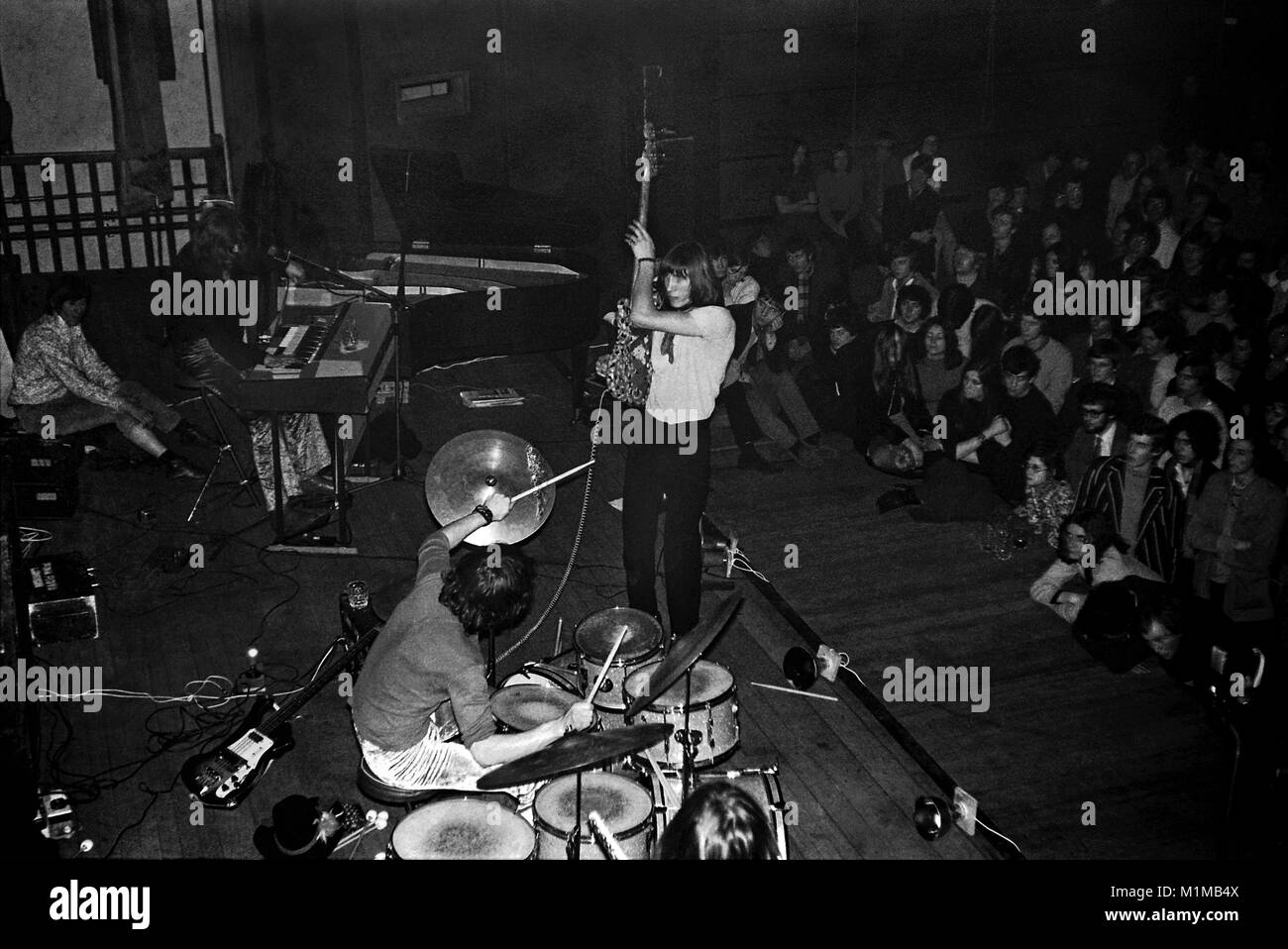 Pink Floyd performing at the Victoria Rooms, Bristol University on 3 March 1969. Stock Photo