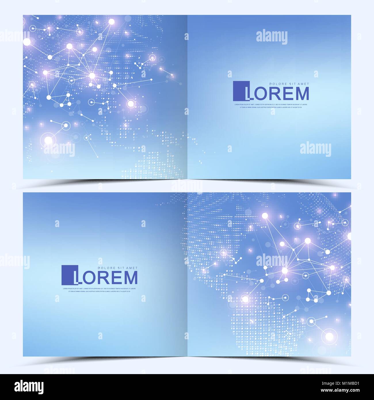 Modern vector template for square brochure, leaflet, flyer, cover