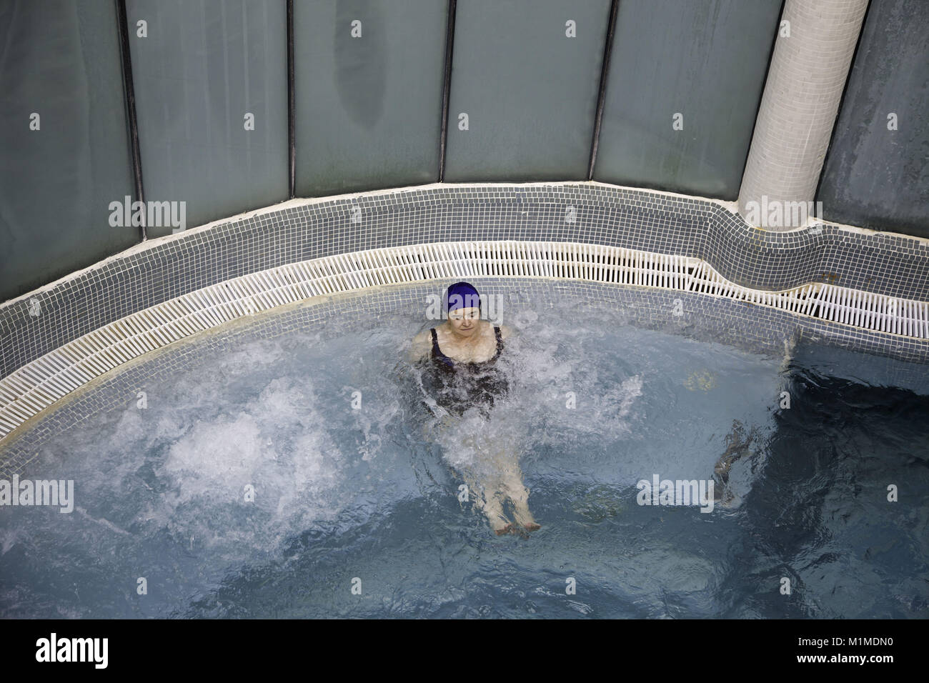 Jacuzzi with pool in spa, relaxation and health, sports Stock Photo Alamy