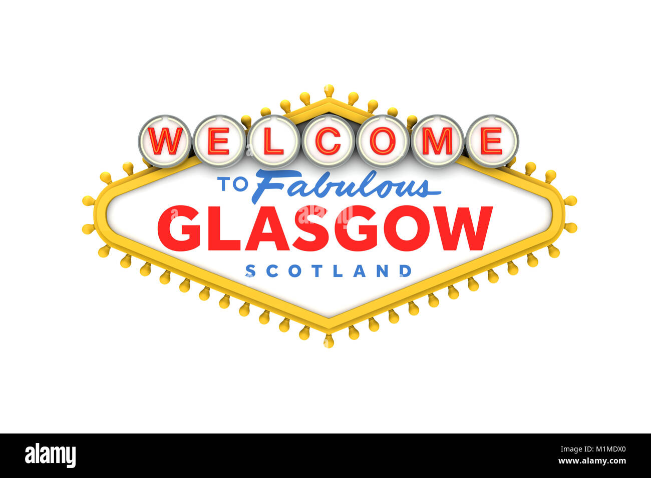 Glasgow neon sign Cut Out Stock Images & Pictures Alamy