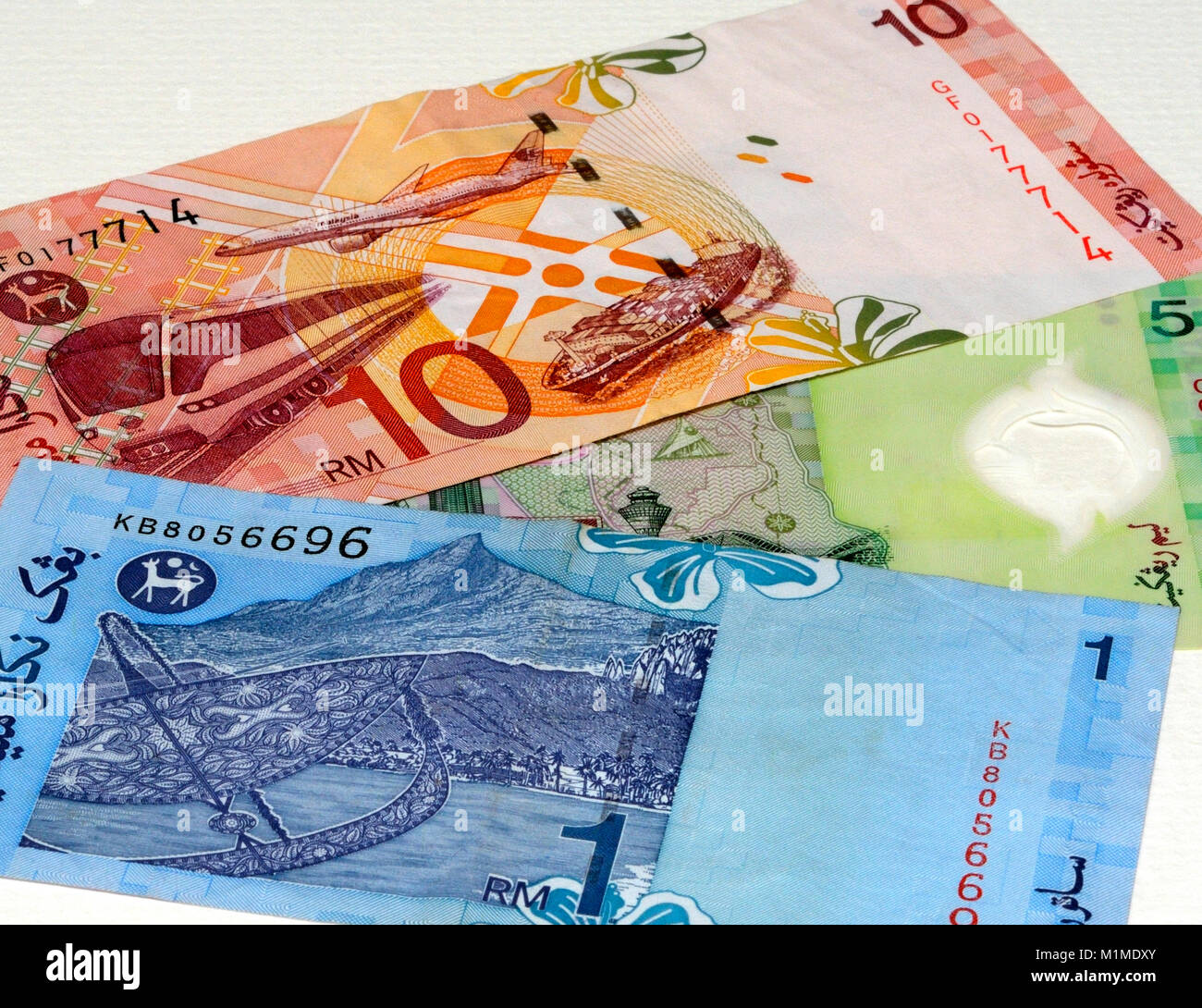 Malaysia Currency Bank Notes Stock Photo