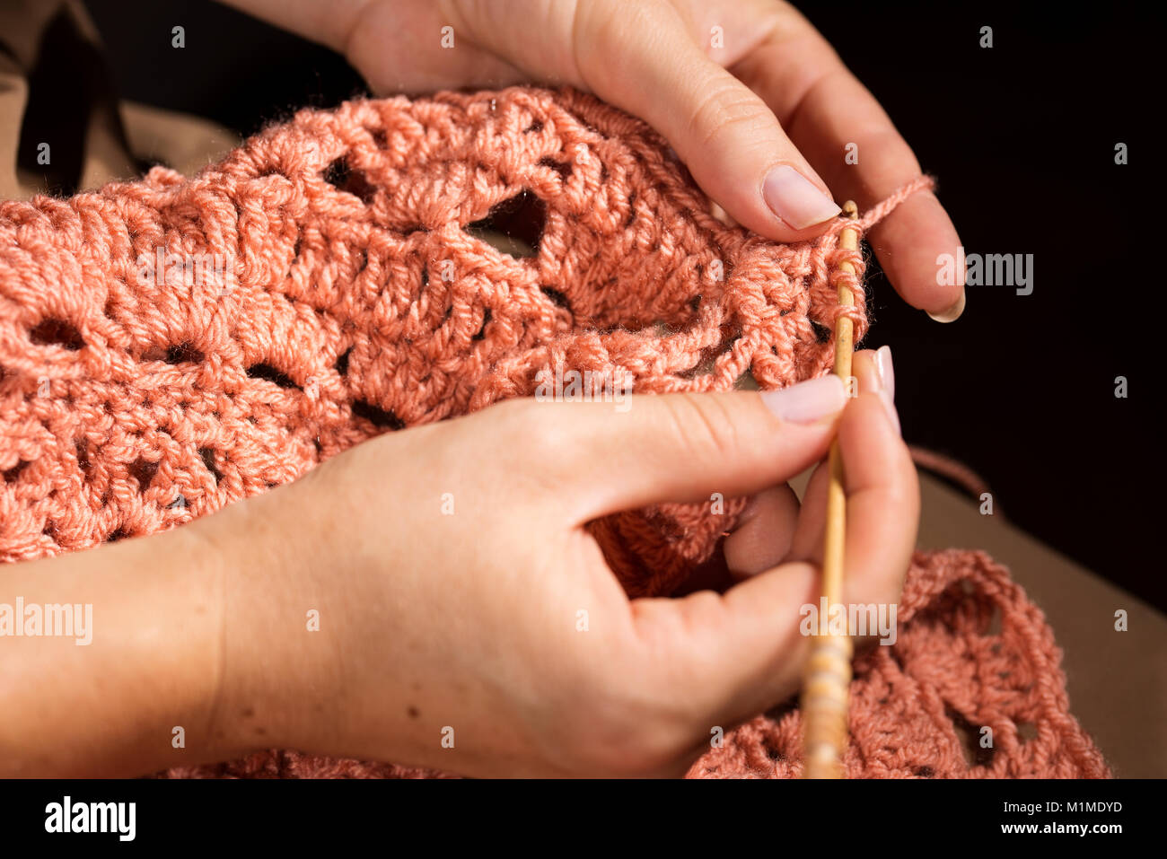 Creating of handcraft clothing. Stock Photo