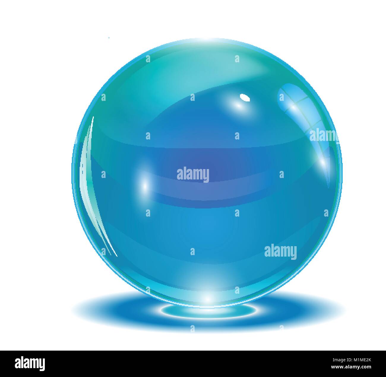 Blue abstract sphere, vector Stock Vector