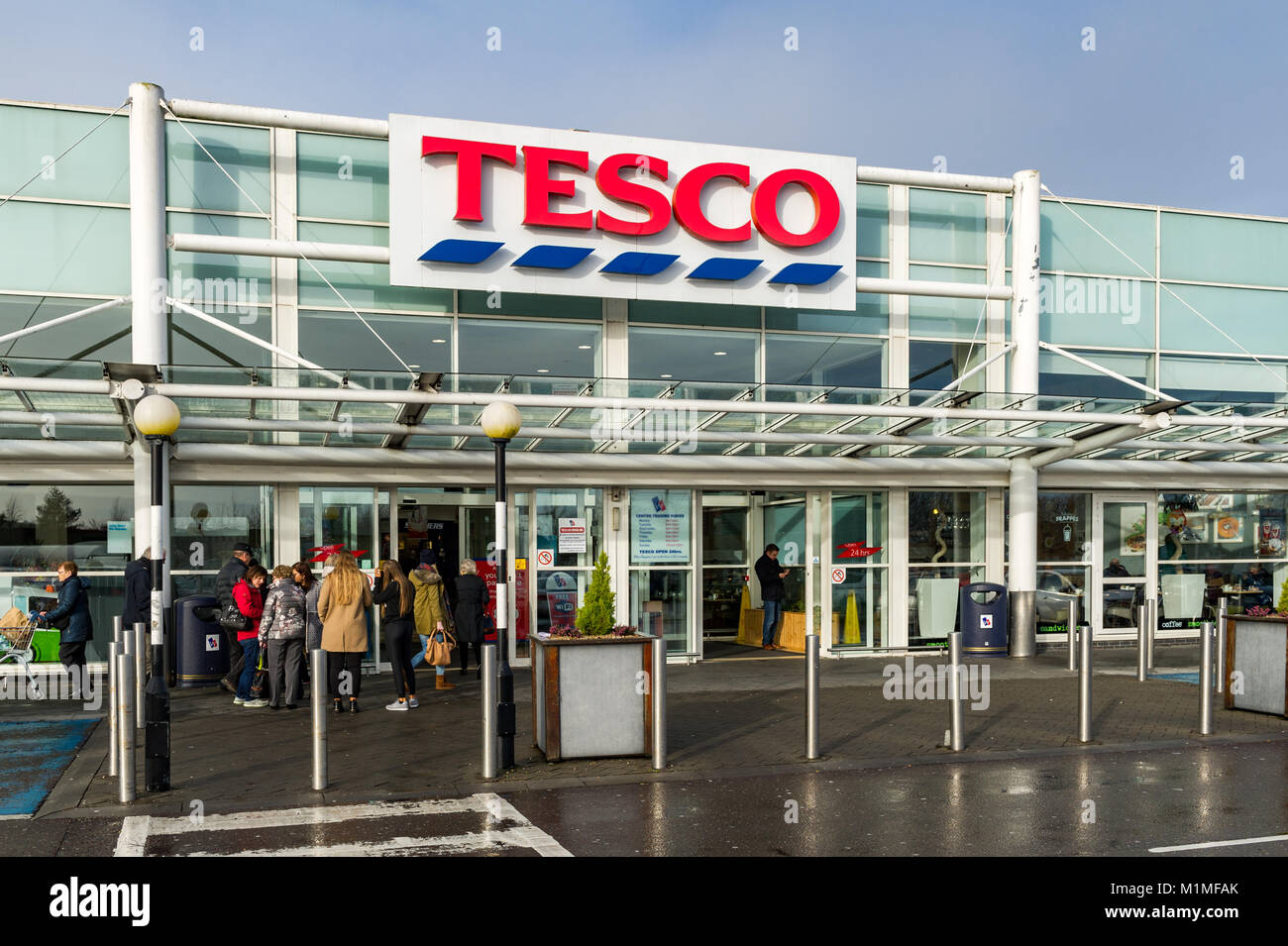Tesco supermarket in Wilton Shopping Centre, Wilton, Cork, Ireland. Stock Photo