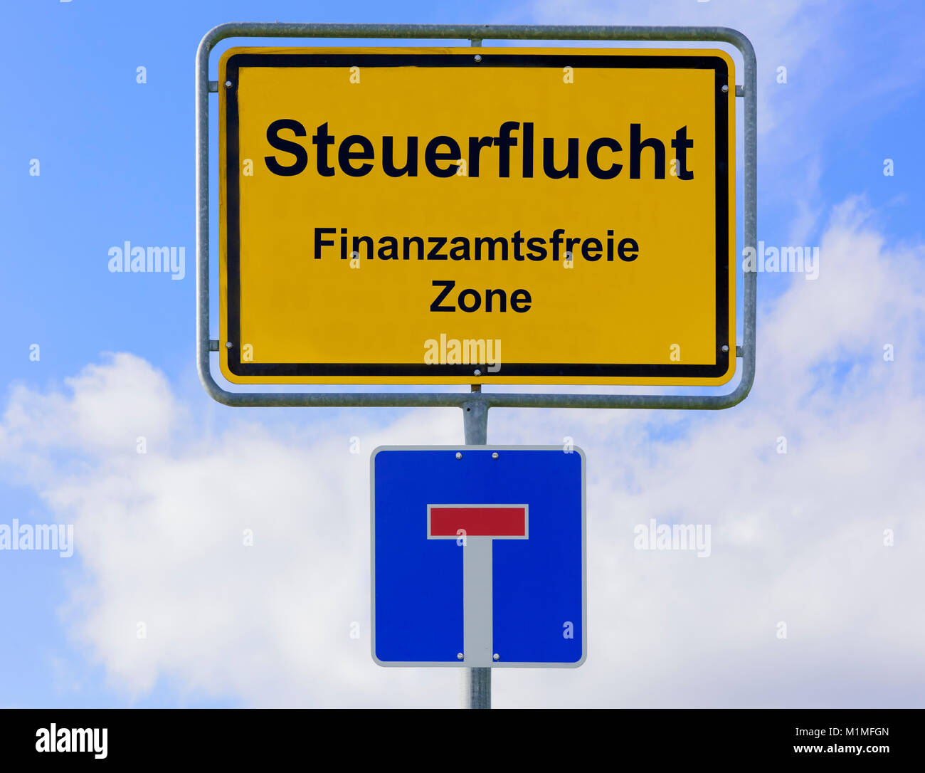 Steueroase und Finanzamtfreie Zone Stock Photo