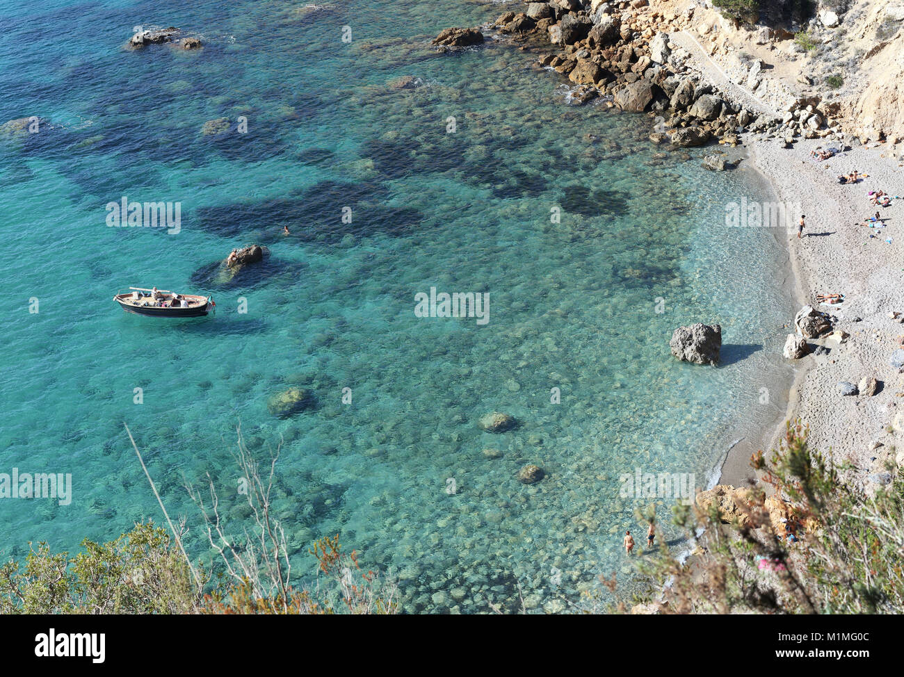 Cala dei Gessi beach. Porto Santo Stefano riviera. Beach Tuscany Italy Stock Photo