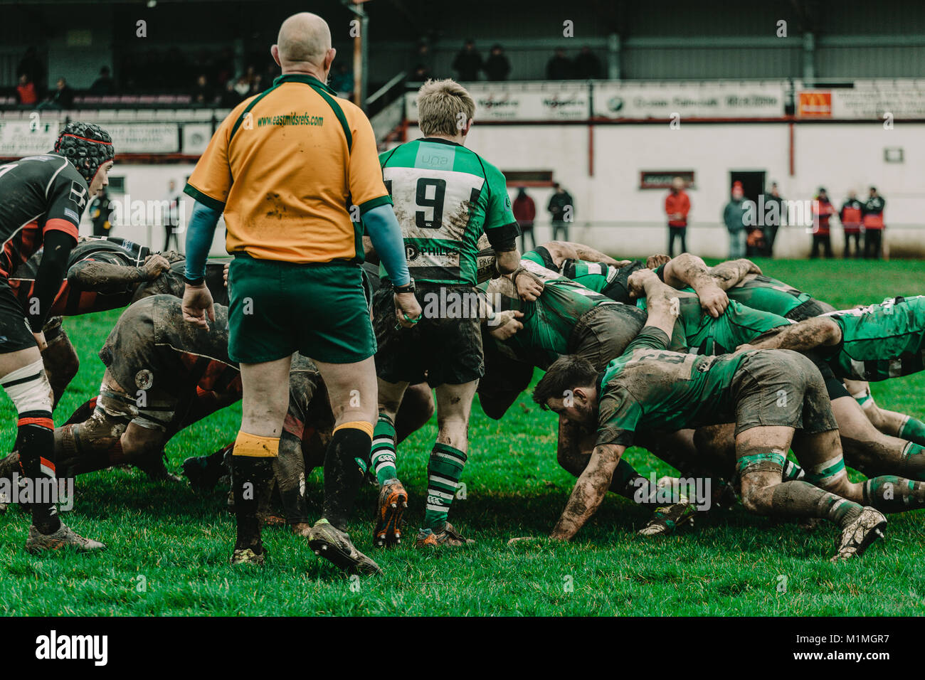 Penryn RFC vs Hayle RFC at The Memorial Stadium, Penryn, Cornwall, UK, 27th January 2018 Stock Photo