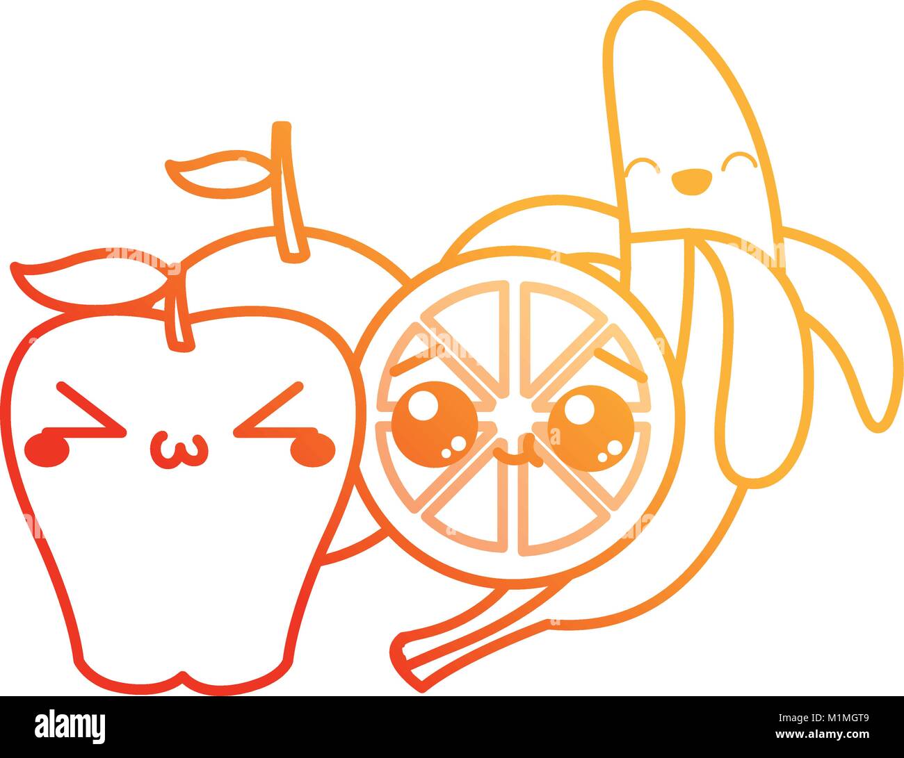 Apple banana and orange design Stock Vector Image & Art - Alamy