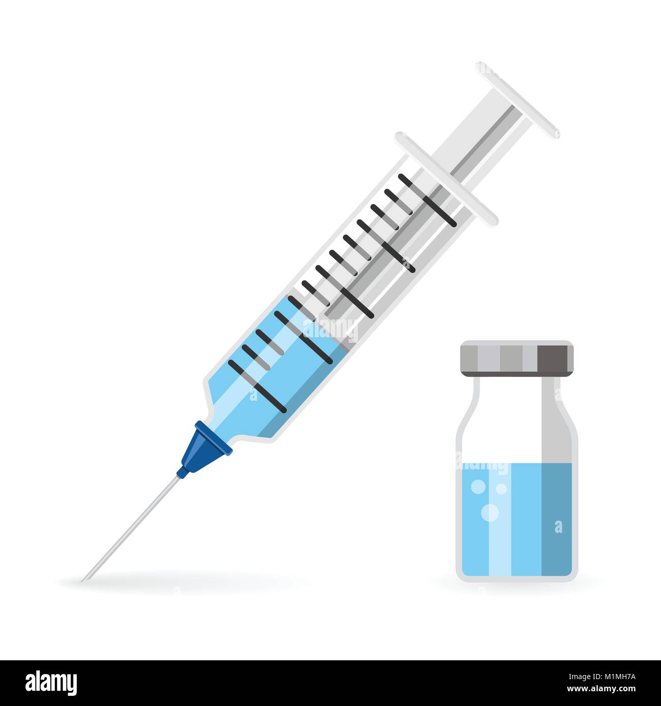 Plastic Medical Syringe and Vial Icon Stock Vector Image & Art - Alamy