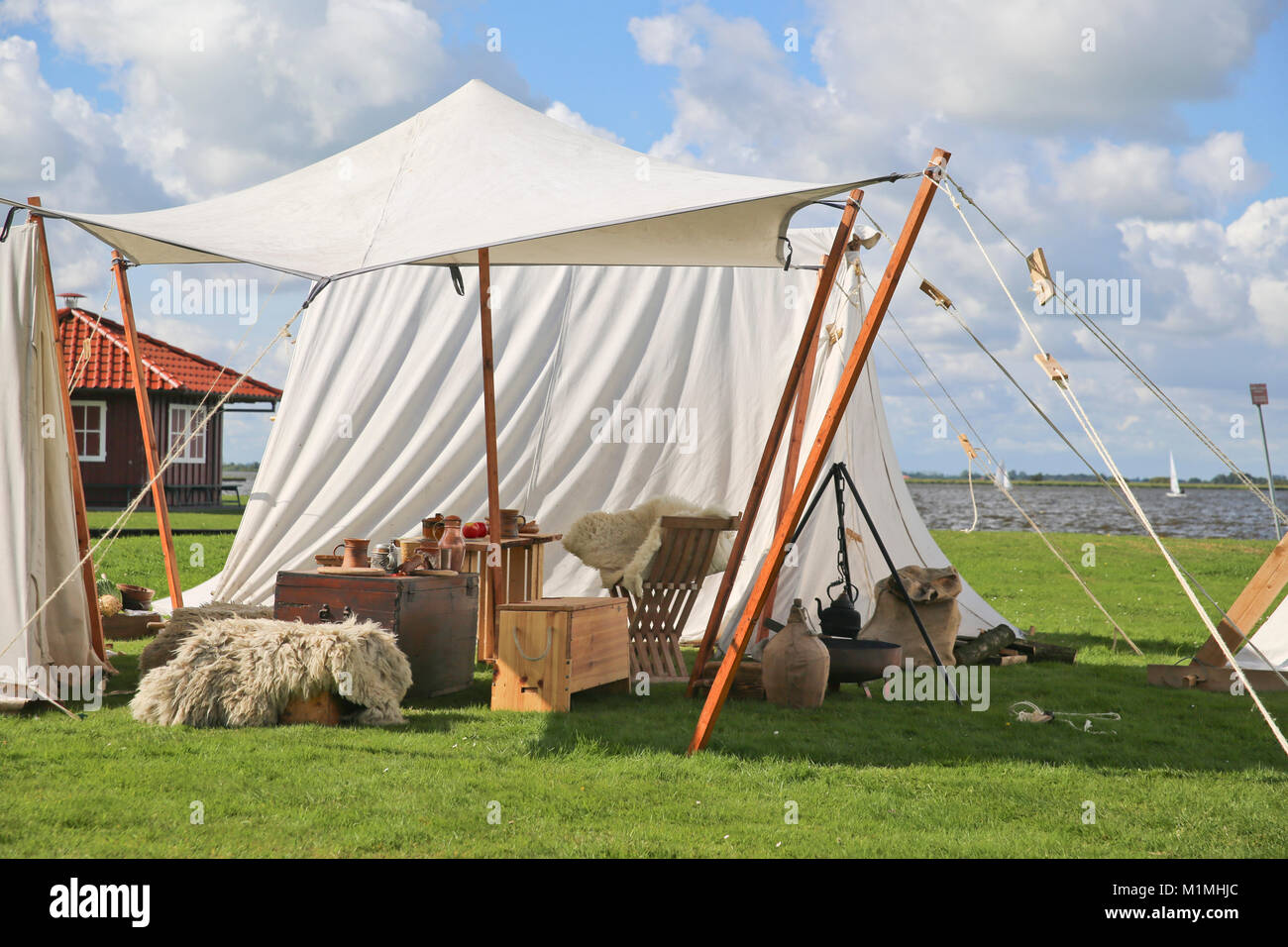viking camp Stock Photo