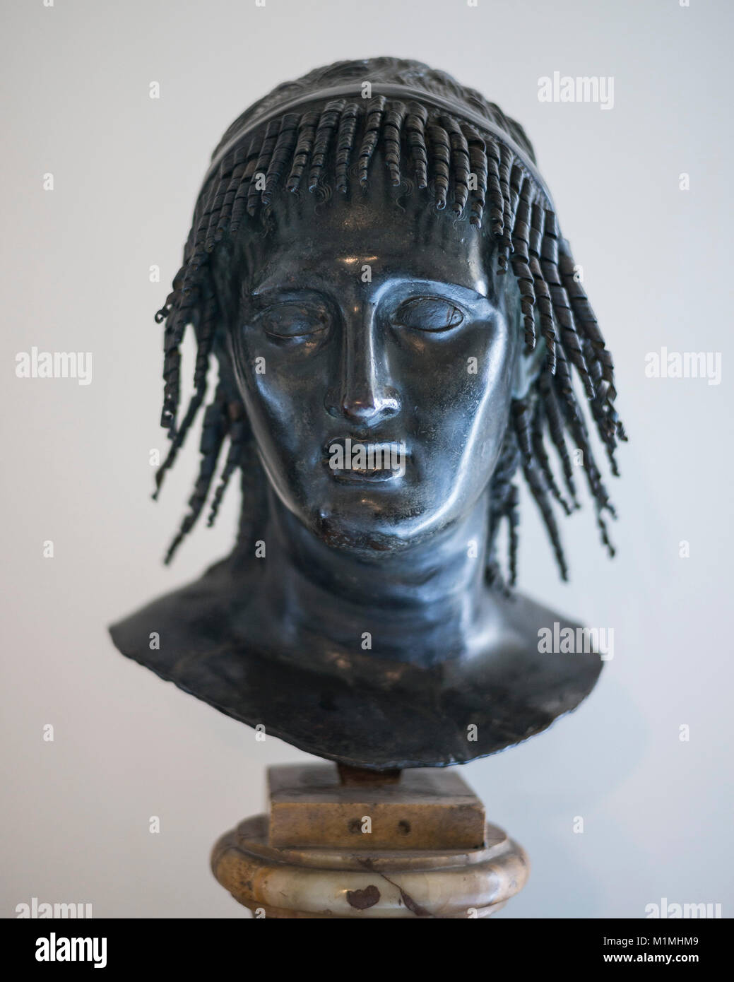 Naples. Italy. Bust portrait of Ptolemy Apion, Museo Archeologico Nazionale di Napoli. National Archaeological Museum of Naples. Stock Photo