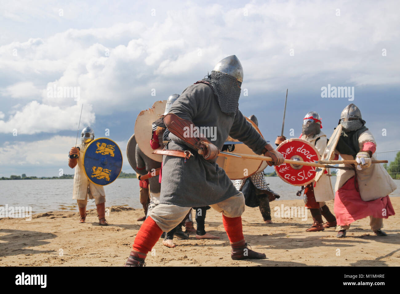 viking battle Stock Photo