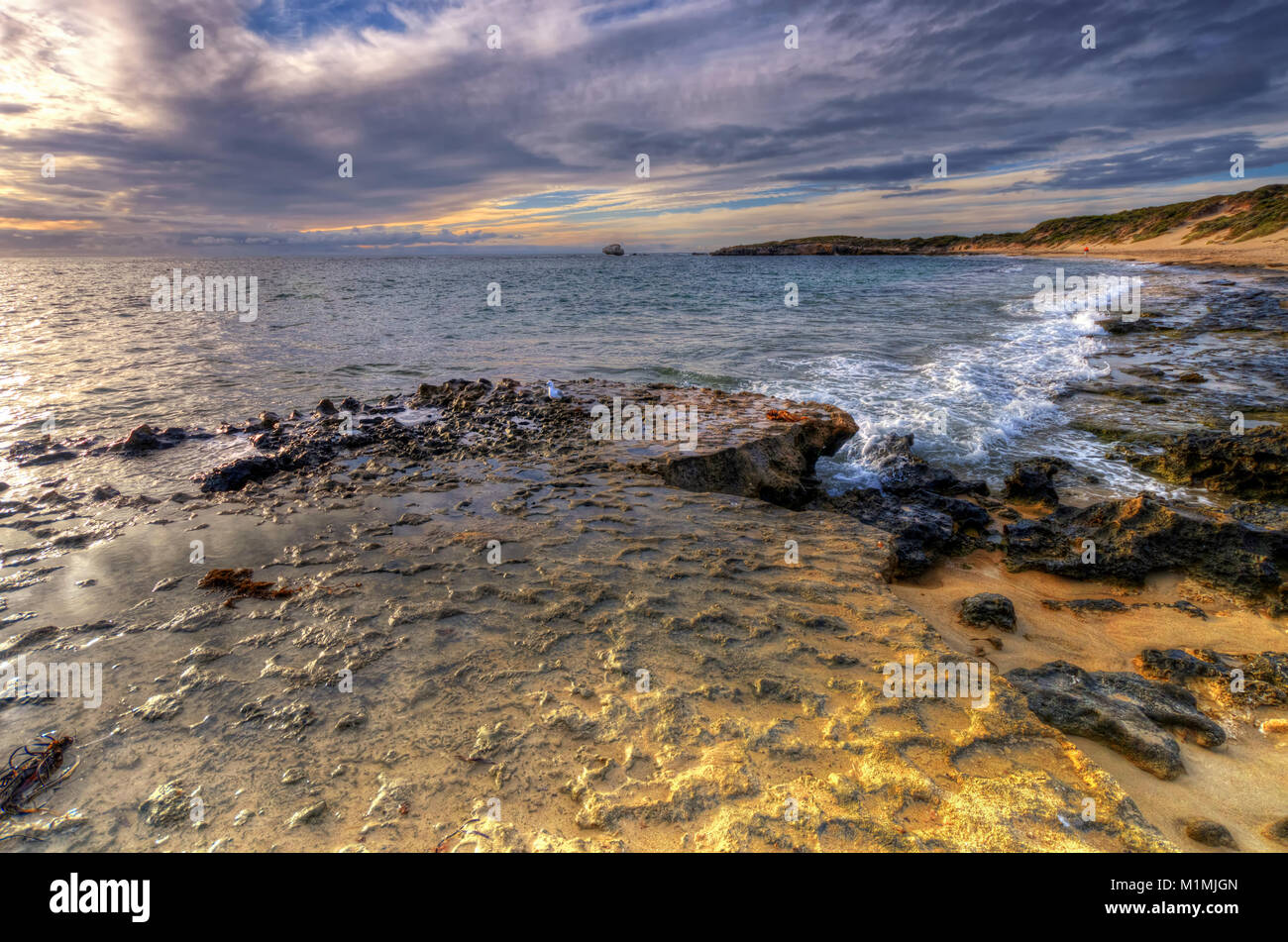 Point Rocks Perth Rocky coastline, Point Peron, Perth, Western Australia, Australia Stock ...