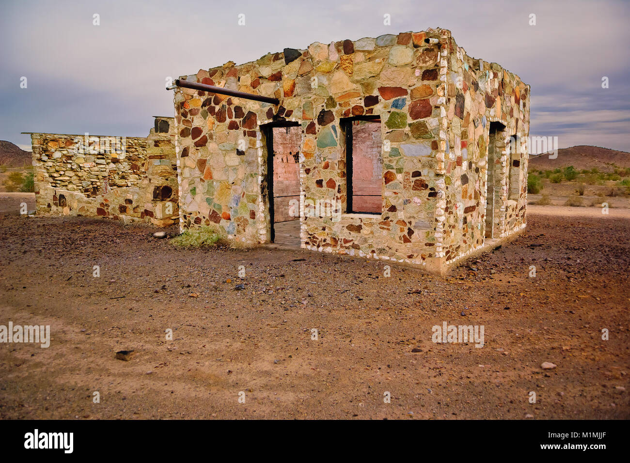 Rock Cabin of Joseph Cone, Quartzsite, Arizona, United States Stock