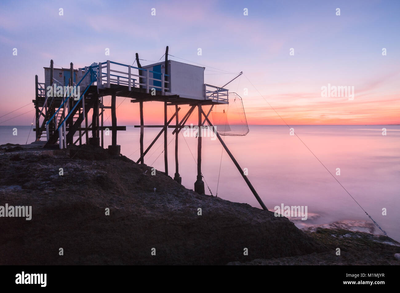 Fishing hut, Charente, Nouvelle-Aquitaine, France Stock Photo