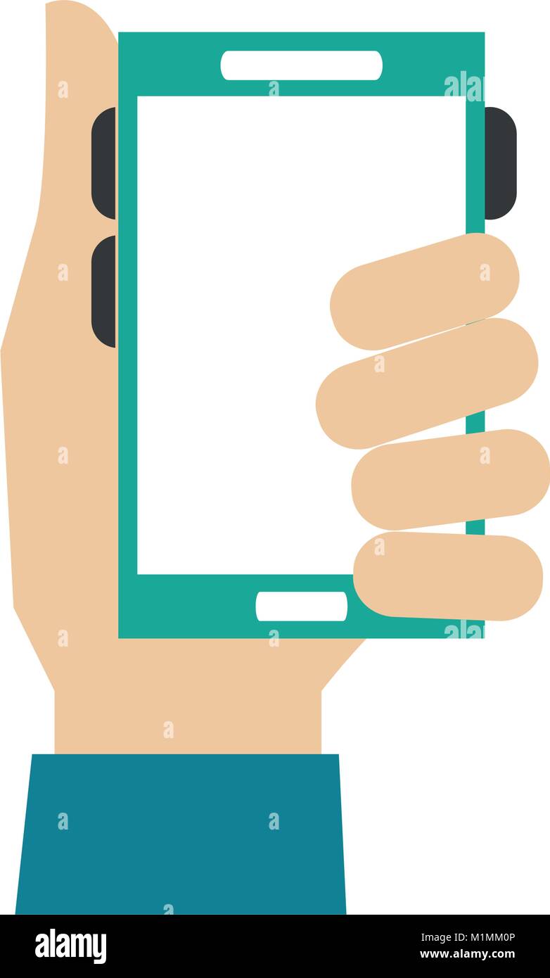 Hand with smartphone Stock Vector Image & Art - Alamy