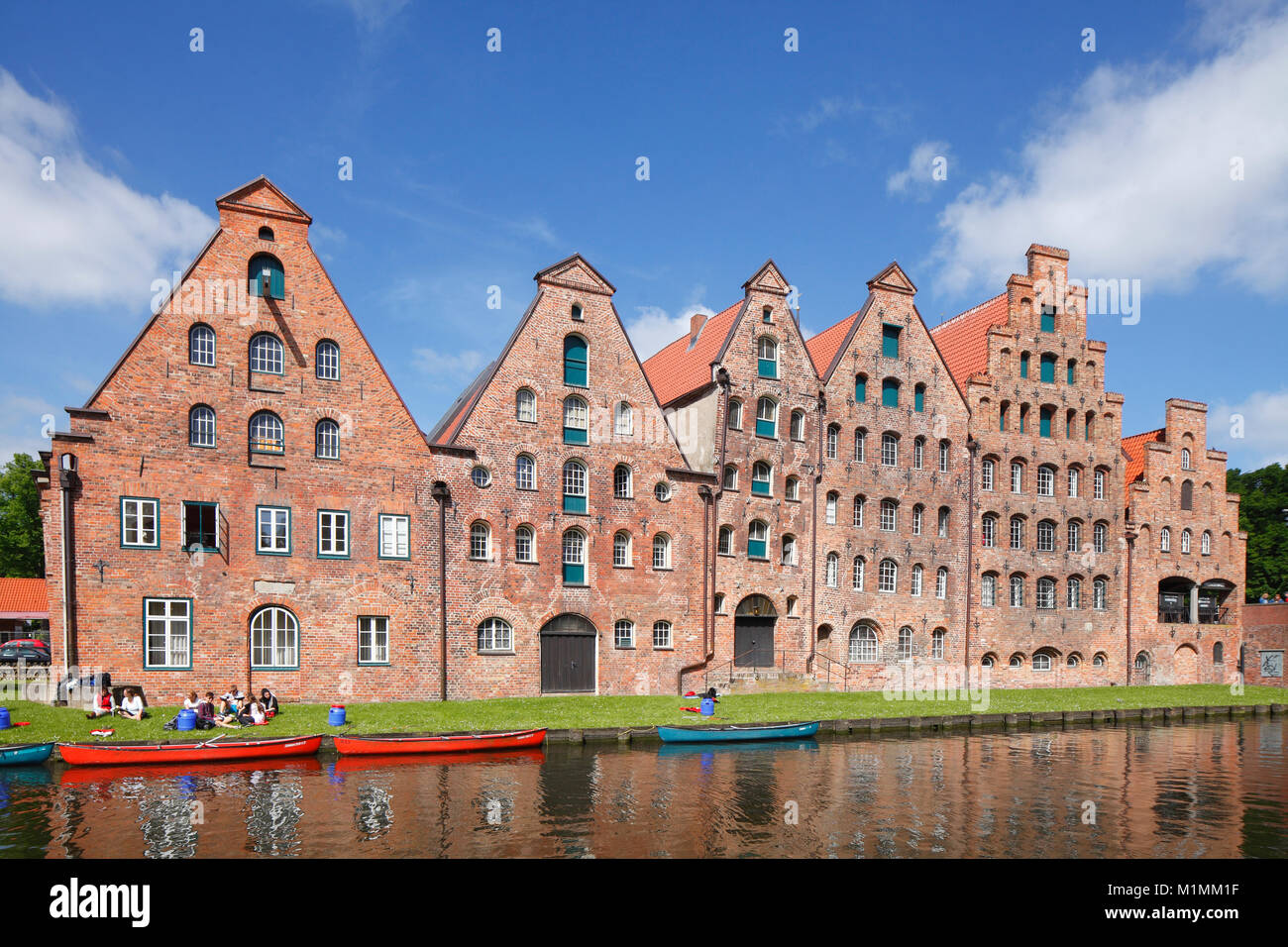 Historical salt storage facilities, Lübeck, Schleswig-Holstein, Germany, Europe Stock Photo