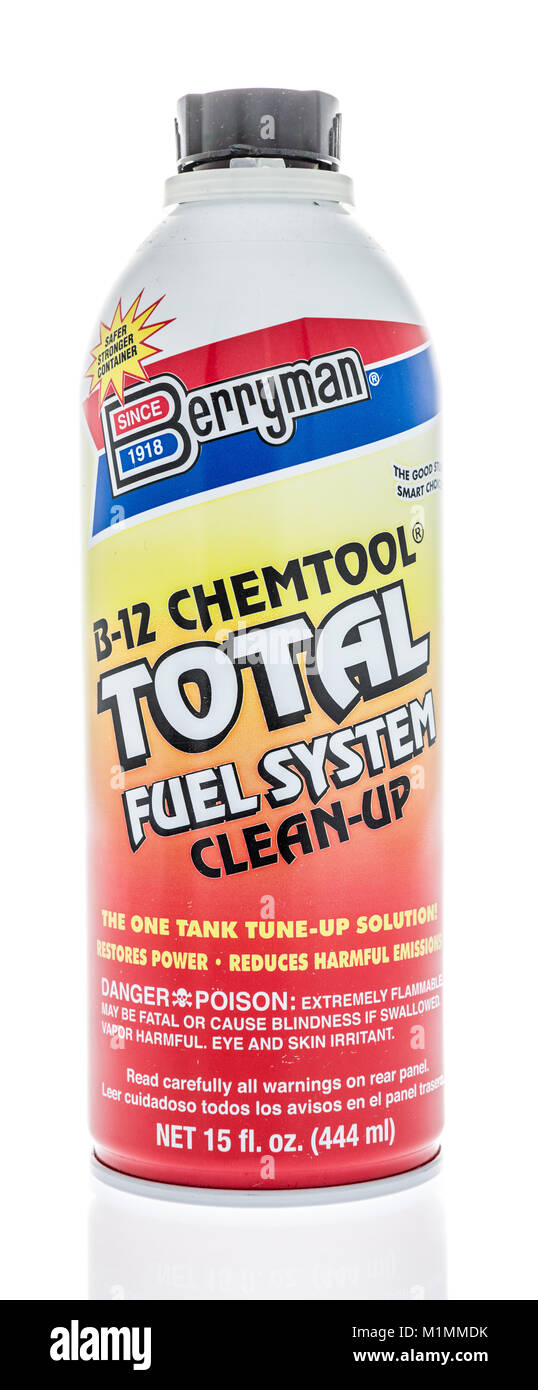 Winneconne, WI - 31 January 2018: A bottle of Berryman total fuel system  cleaner on an isolated background Stock Photo - Alamy