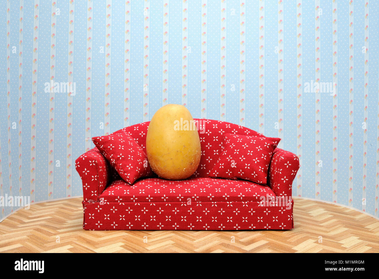 Icon image couch potato, Symbolbild CouchPotato Stock Photo Alamy