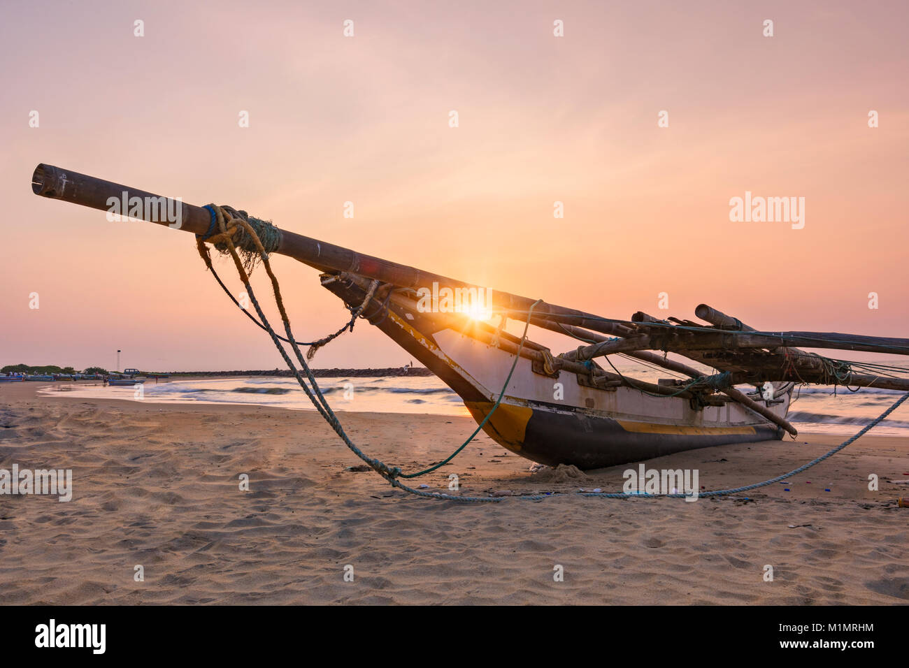 Negombo Beach, Oruwa, Colombo, Western Province, Sri Lanka, Asia Stock Photo