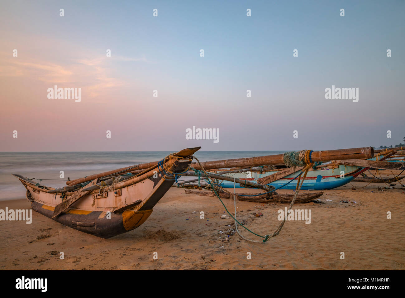 Negombo Beach, Oruwa, Colombo, Western Province, Sri Lanka, Asia Stock Photo