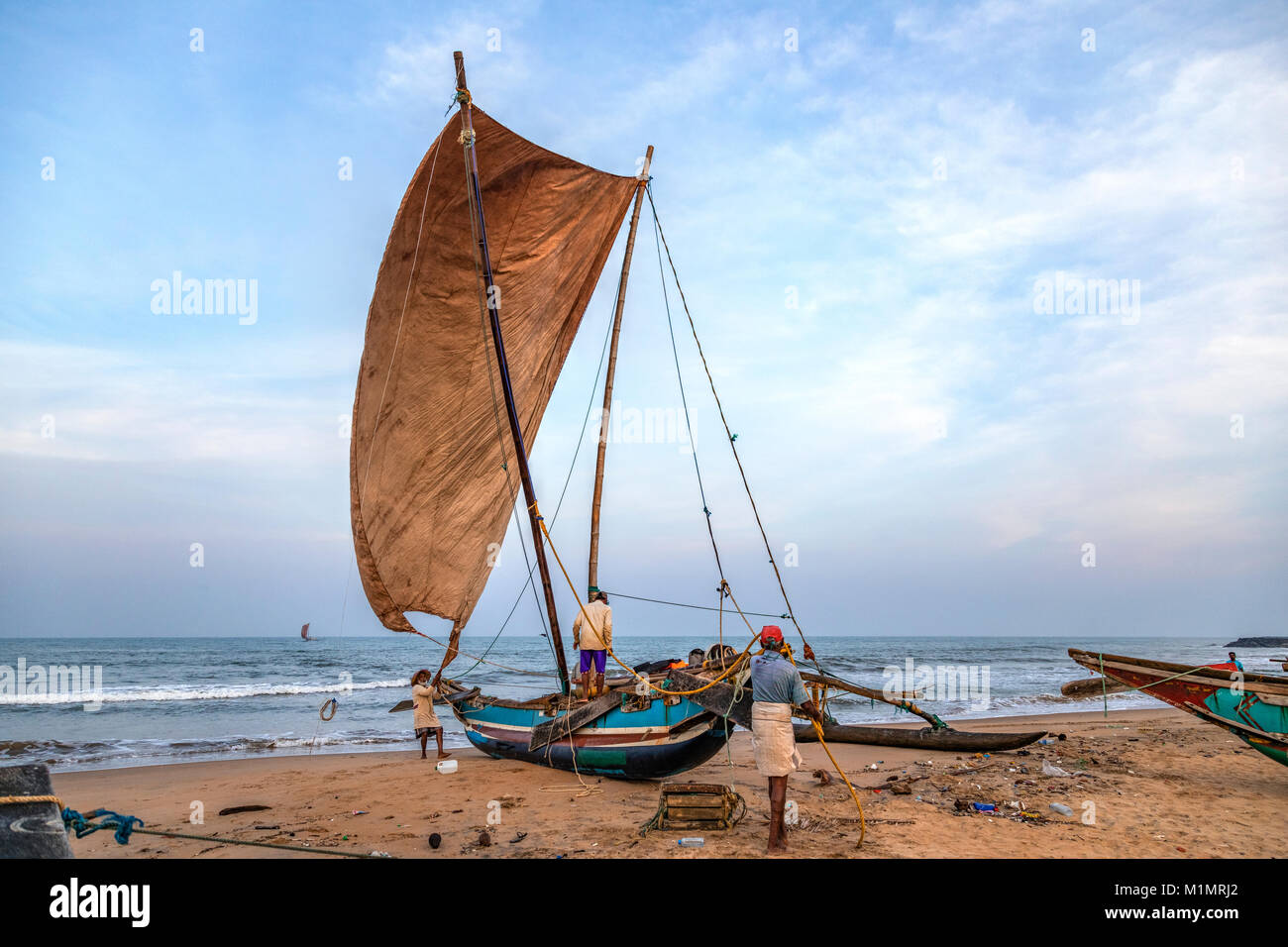 Negombo Beach, Oruwa, Colombo, Western Province, Sri Lanka, Asia Stock Photo