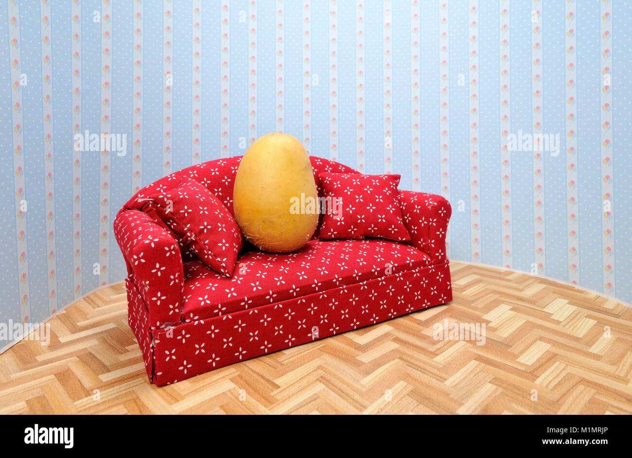 Icon Image Couch Potato Symbolbild Couch Potato Stock Photo