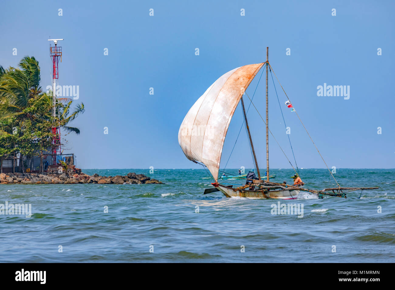 Negombo Beach, Oruwa, Colombo, Western Province, Sri Lanka, Asia Stock Photo