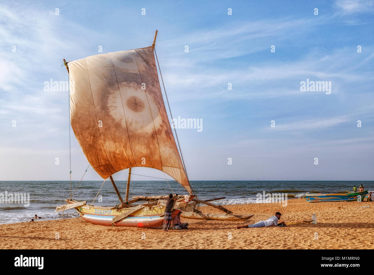 Negombo Beach, Oruwa, Colombo, Western Province, Sri Lanka, Asia Stock Photo