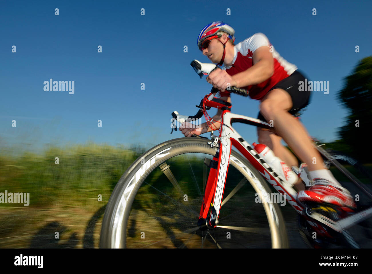 Professional road bicycle racer, , Radrennfahrer, professionelles Rennrad, Stock Photo