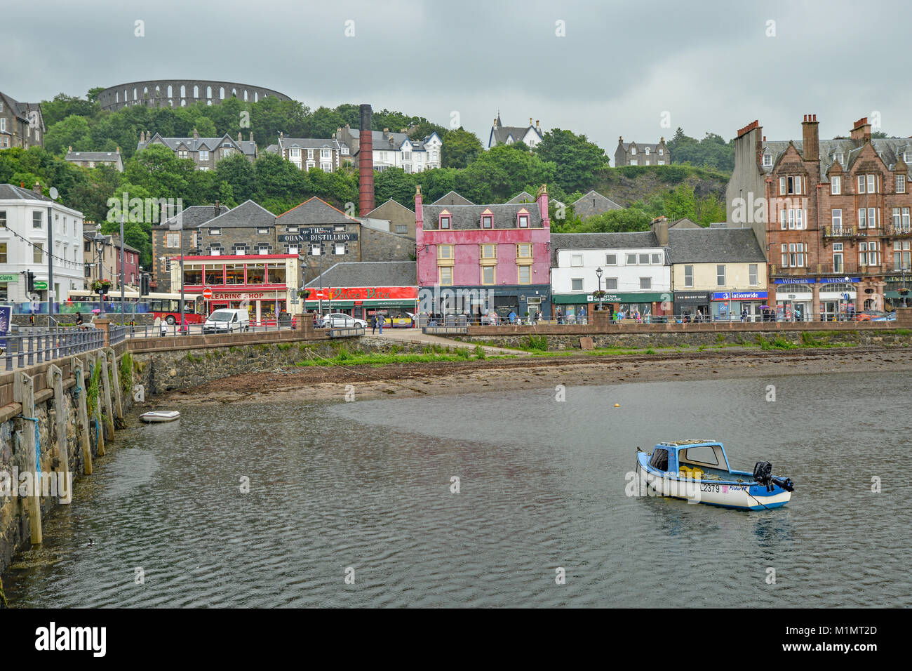 Oban Harbor and Town Scotland UK Stock Photo
