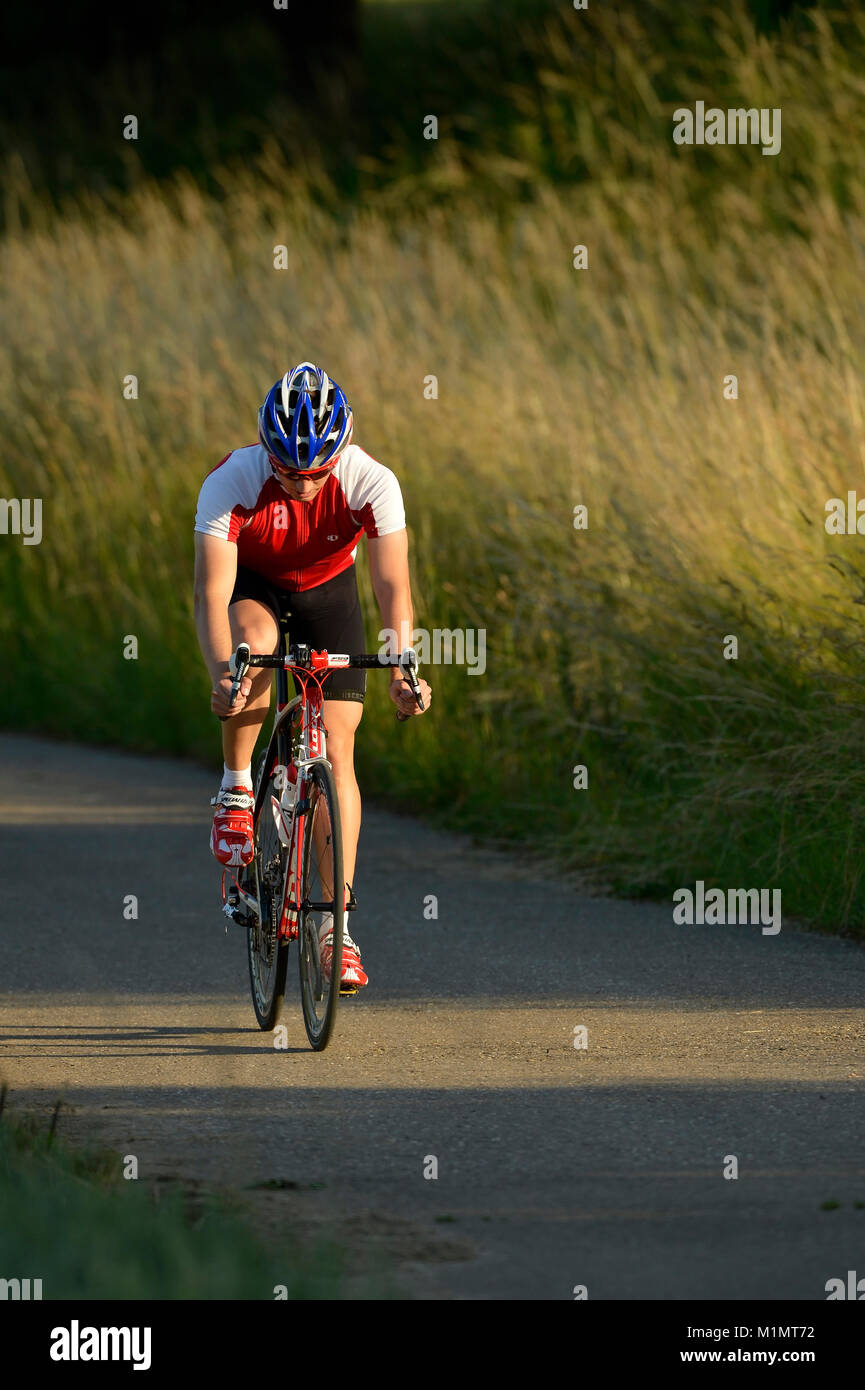 Professional road bicycle racer, , Radrennfahrer, professionelles Rennrad, Stock Photo