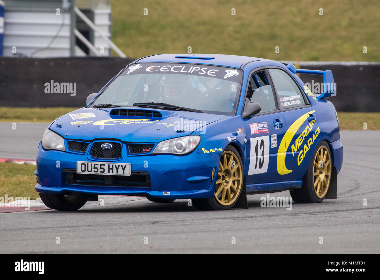 Subaru Impreza with driver John Griffiths and codriver Nigel Wetton at