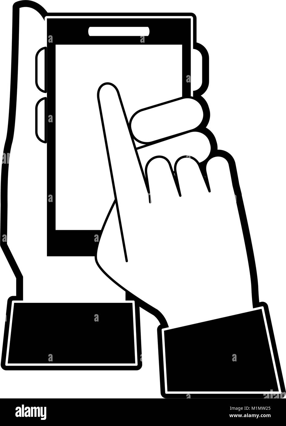 Hand with smartphone Stock Vector Image & Art - Alamy