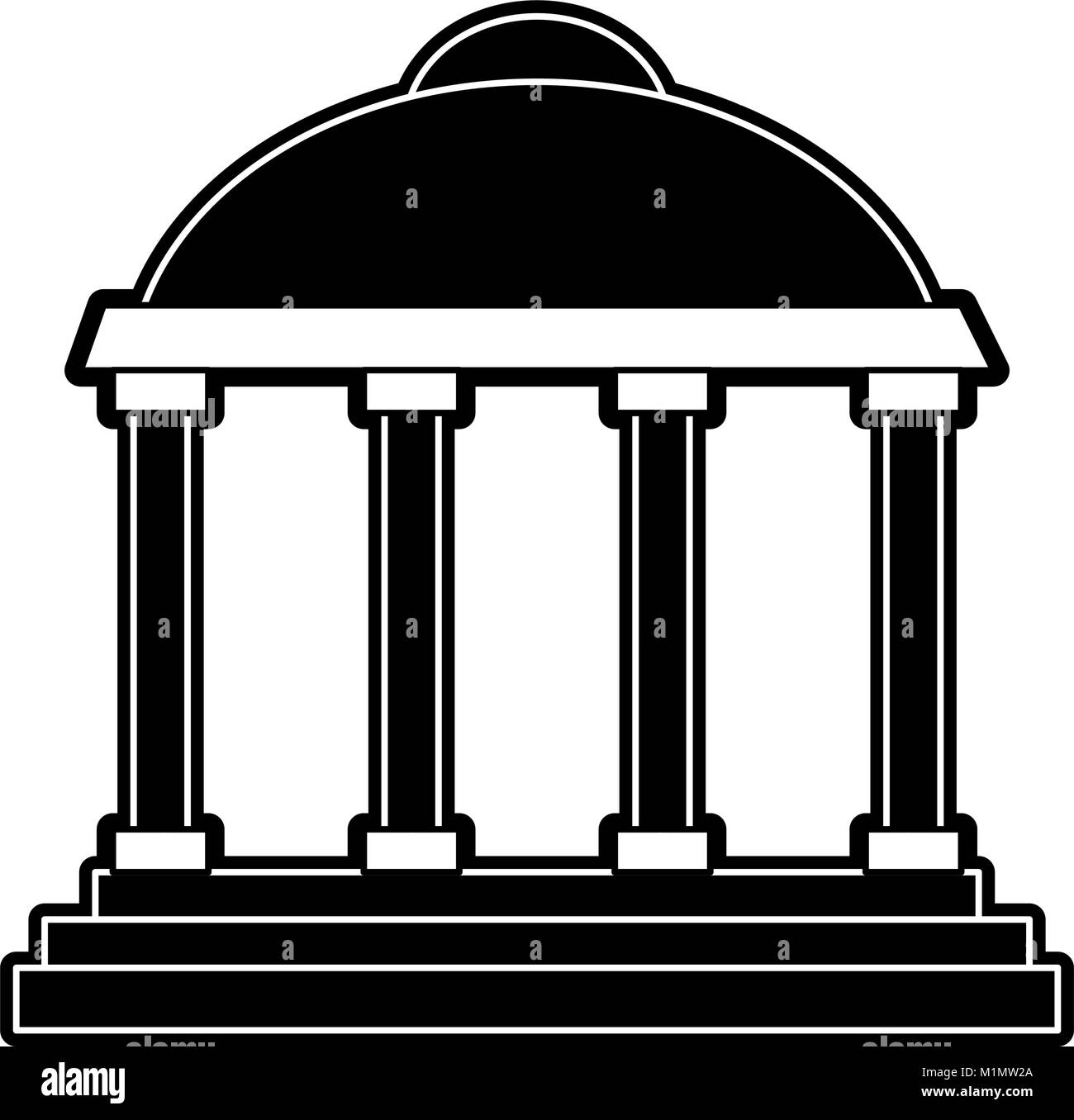 Bank building symbol Stock Vector Image & Art - Alamy