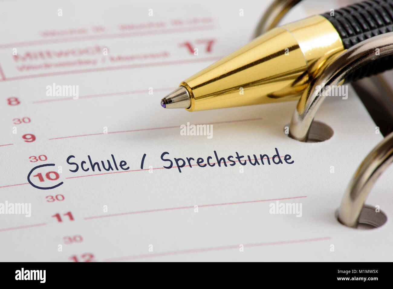Termineintrag im Kalender Stock Photo - Alamy
