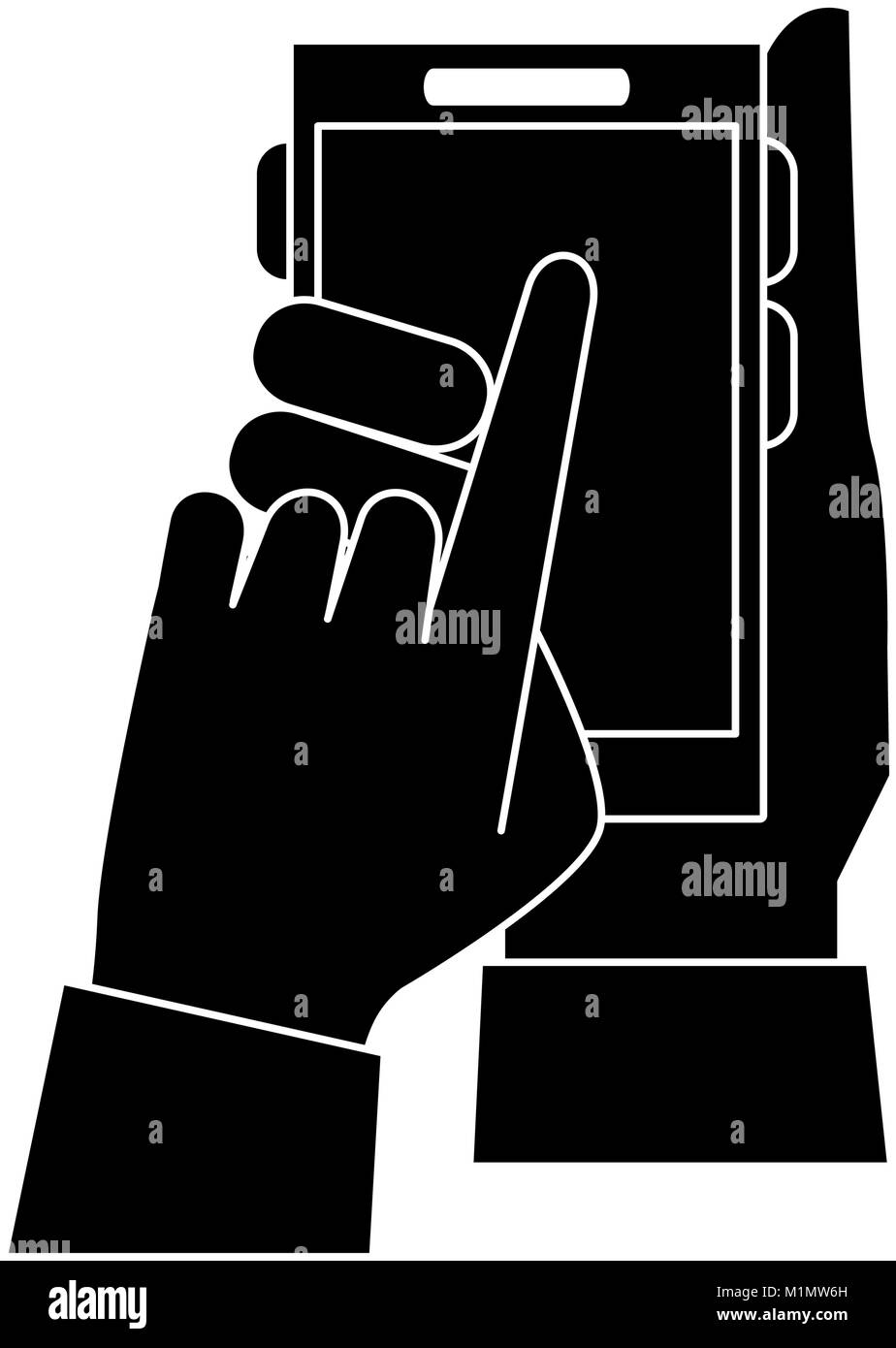 Hand with smartphone Stock Vector Image & Art - Alamy
