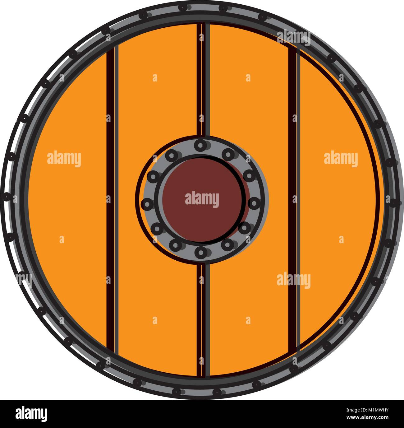 wooden round shield Stock Vector Image & Art - Alamy